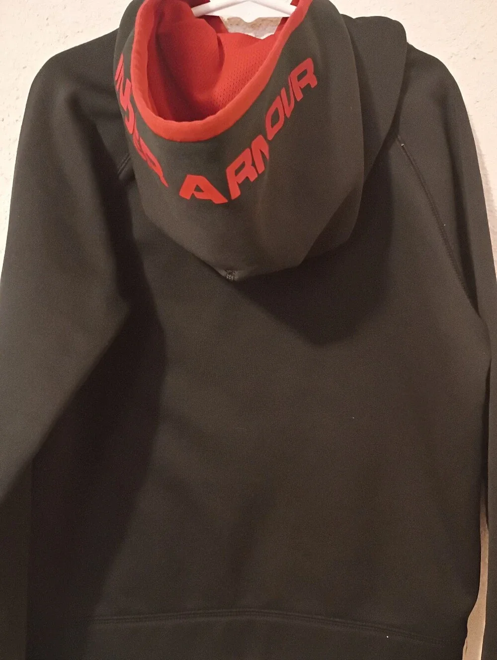 Under Armour Boys Black Sweater with Red Logo Accents